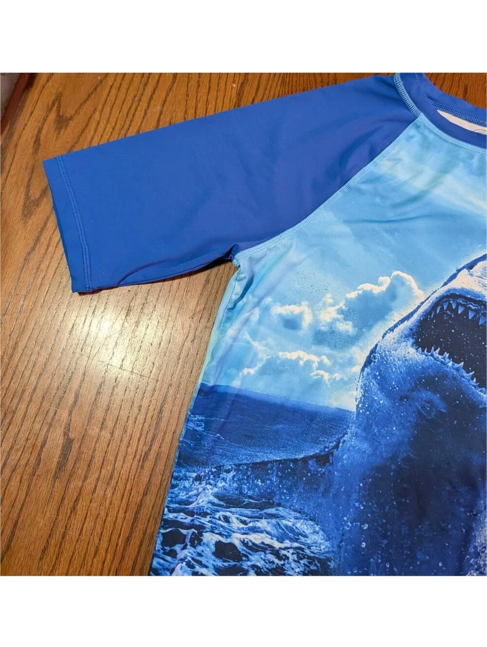 Wonder Nation Boys Husky Shark Rashguard